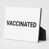 Plaque Photo Vacciné, noir blanc personnalisable (Côté)