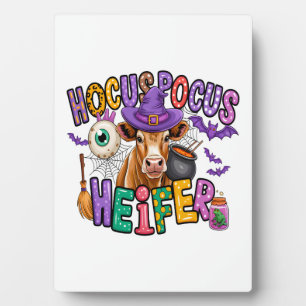 Plaque Photo Vache de Halloween génisse Hocus Pocus