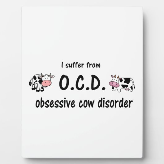 Plaque Photo Vache OCD (Devant)