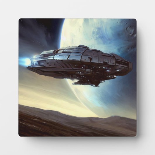 Plaque Photo Vaisseau spatial en orbite SF 2 (Devant)