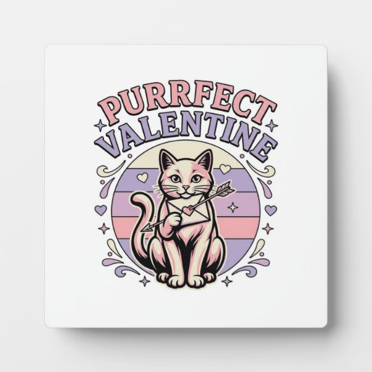 Plaque Photo Valentin chat parfait Amour de la Saint-Valentin V (Devant)