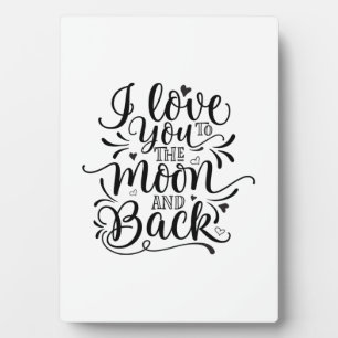 Plaque Photo Valentine Art I Love You To The Moon