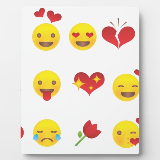 Plaque Photo Valentine Emojis (Devant)