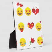Plaque Photo Valentine Emojis (Côté)