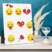 Plaque Photo Valentine Emojis (Côté)