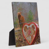 Plaque Photo Valentine Heart Miniature Brown Horse (Côté)