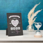 Plaque Photo Valentine Je t'aimerai toujours & pour toujours (Côté)