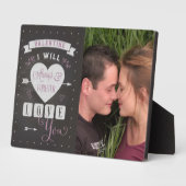 Plaque Photo Valentine Je vous aimerai toujours et pour toujour (Côté)