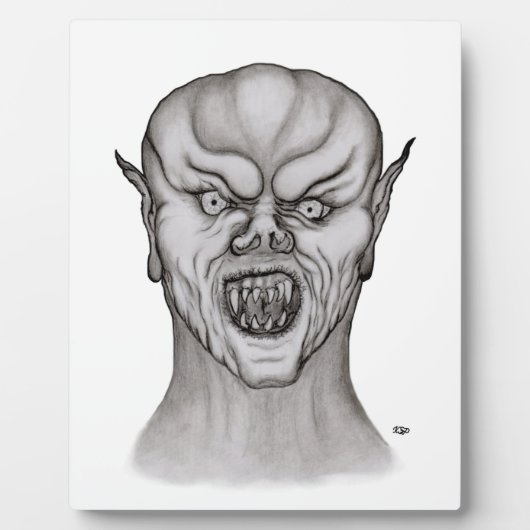 Plaque Photo Vampire noir et blanc (Devant)