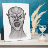 Plaque Photo Vampire noir et blanc (Côté)