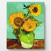 Plaque Photo Van Gogh - Trois tournesols (Devant)
