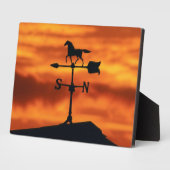 Plaque Photo Vanne météorologique au coucher du soleil (Côté)