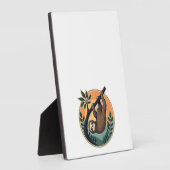 Plaque Photo Vecteur de paresse vintage Badge rétro faune 2 (Côté)