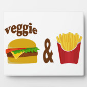 Plaque Photo Veggie Burger et Fries (Devant)