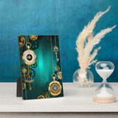 Plaque Photo Veille bijoux Steampunk sur un Arrière - plan vert (Côté)