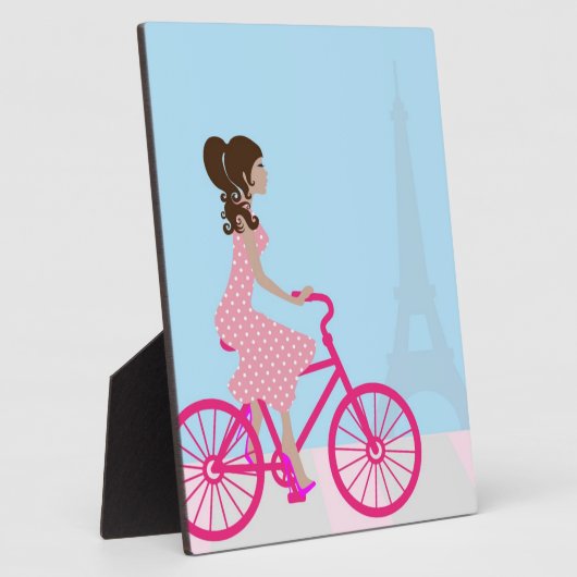 Plaque Photo Vélo à Paris (Côté)