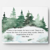 Plaque Photo Venez À La Table Forêt De Citation De Wood Muir (Devant)