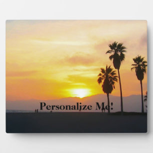 Plaque Photo Venice Beach California Sunset Souvenir