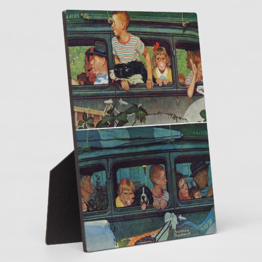 Plaque Photo Venir et partir par Norman Rockwell (Côté)