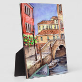 Plaque Photo Venise - Stylo & Laver Aquarelle (Côté)