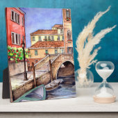 Plaque Photo Venise - Stylo & Laver Aquarelle (Côté)