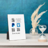 Plaque Photo Venmo paypal scan pour payer ajouter q r code logo (Côté)