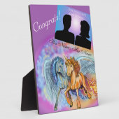 Plaque Photo Vent et flamme licorne romantique ~plaque (Côté)