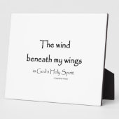 Plaque Photo vent sous mes ailes (Côté)