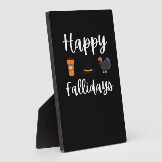 Plaque Photo Ventilateur de la saison automnale Joyeux Falliday (Côté)