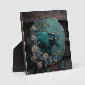 Plaque Photo Verdigris Zodiac Taurus Metal Art (Recto)