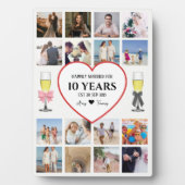 Plaque Photo Verres à champagne Photo d'anniversaire (Devant)