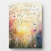 Plaque Photo Verset Fleur sauvage couleur Christian (Devant)