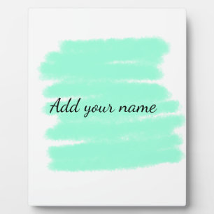 Plaque Photo Vert aquarelle ajouter nom message texte lancer