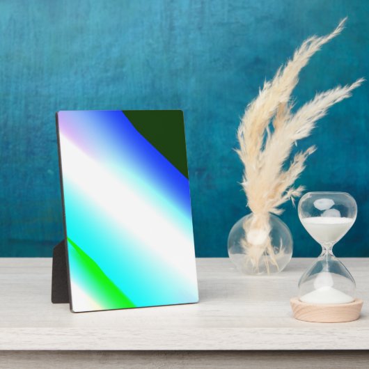 Plaque Photo Vert bleu arc-en-ciel texture abstraite motif art  (Côté)