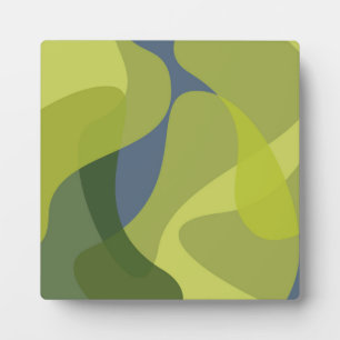 Plaque Photo Vert, cool, tendance, formes ondulées modernes