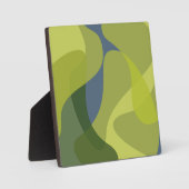 Plaque Photo Vert, cool, tendance, formes ondulées modernes (Recto)