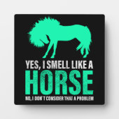 Plaque Photo Vert Oui Je Sens Comme Un Cheval (Devant)