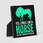 Plaque Photo Vert Oui Je Sens Comme Un Cheval (Recto)