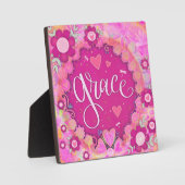 Plaque Photo Vert rose Inspiré Floral Plutôt (Recto)