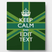 Plaque Photo Vert Turquoise Gardez Le Calme Et Obtenez Votre Te (Devant)