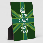 Plaque Photo Vert Turquoise Gardez Le Calme Et Obtenez Votre Te (Côté)