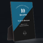 Plaque Photo Vertical Employee years of service award blue<br><div class="desc">Show your employees how much you value their dedication and loyalty with our Custom Employee Years of Service Recognition Logo Acrylic blue Award. This elegant trophy-style acrylic block serves as a timeless symbol of appreciation and allows you to personalize it with the employee's name, years of service, and a special...</div>