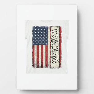 Plaque Photo Vêtement vintage drapeau We the People patriotique