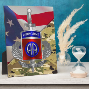 Plaque Photo Vétéran de la 82e division aéroportée en Afghanist