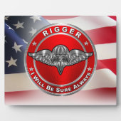 Plaque Photo Vétéran de l'armée de rigging (Devant)