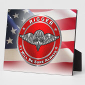 Plaque Photo Vétéran de l'armée de rigging (Côté)