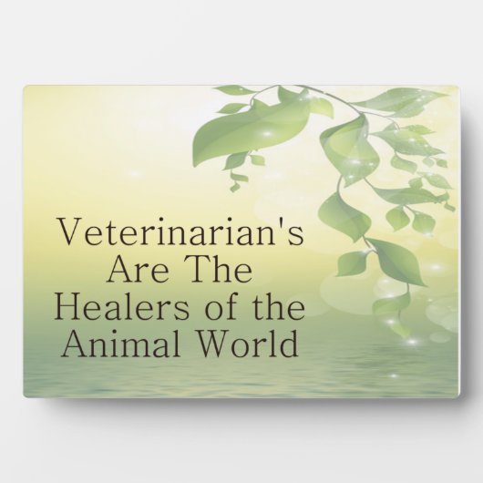 Plaque Photo Vétérinaire (Devant)