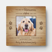 Plaque Photo Vétérinaire Appréciation Animaux de compagnie Merc (Devant)