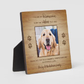 Plaque Photo Vétérinaire Appréciation Animaux de compagnie Merc (Recto)