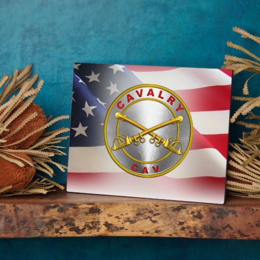 Plaque Photo Vétérinaire de la cavalerie "Cavalier de VAC" (Côté)